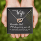 Interlocking Hearts Necklace : To My Wife I'll Always Be By Your Side