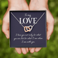 Interlocking Hearts Necklace: To MY Love I Am With You