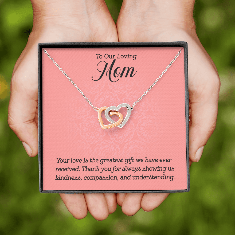 Interlocking Hearts Necklace : To Our Loving Mom