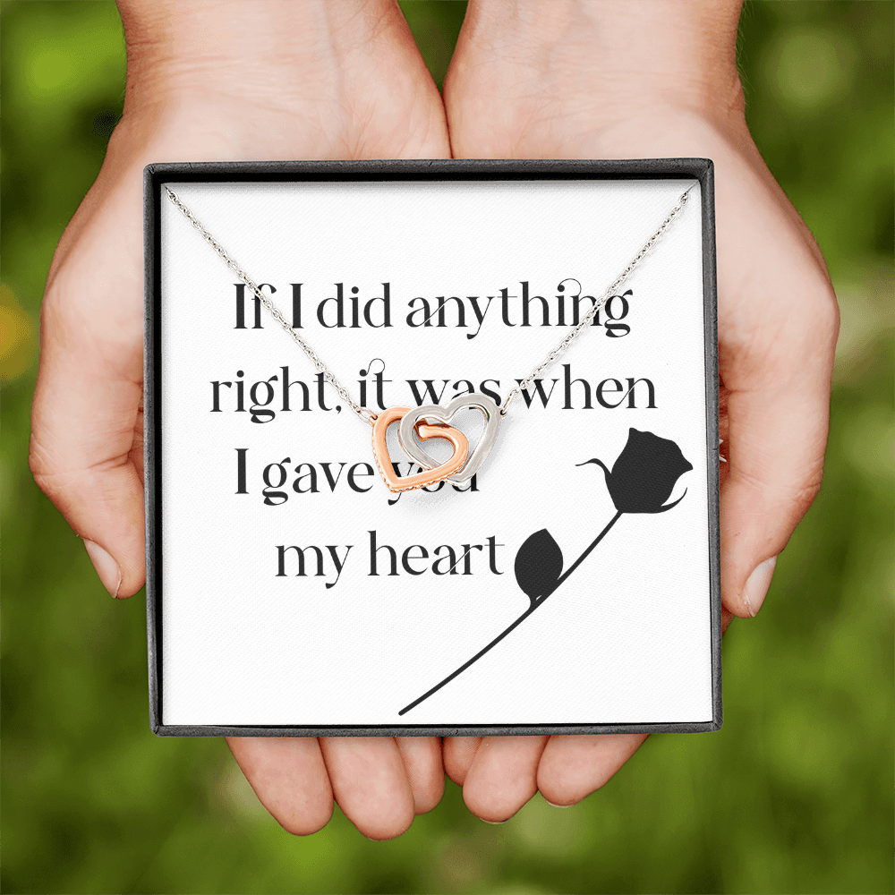 Interlocking Hearts Necklace: I Gave You My Heart