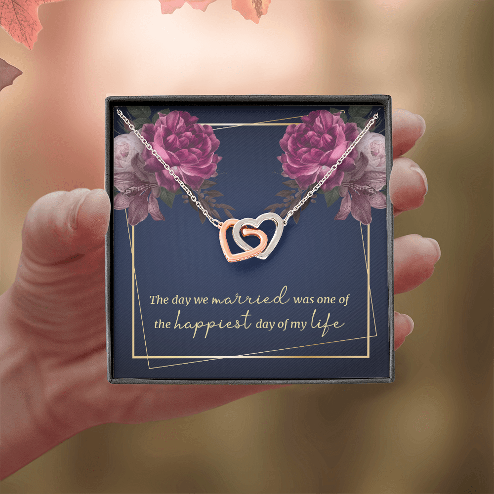 Interlocking Hearts Necklace: The Day We Married