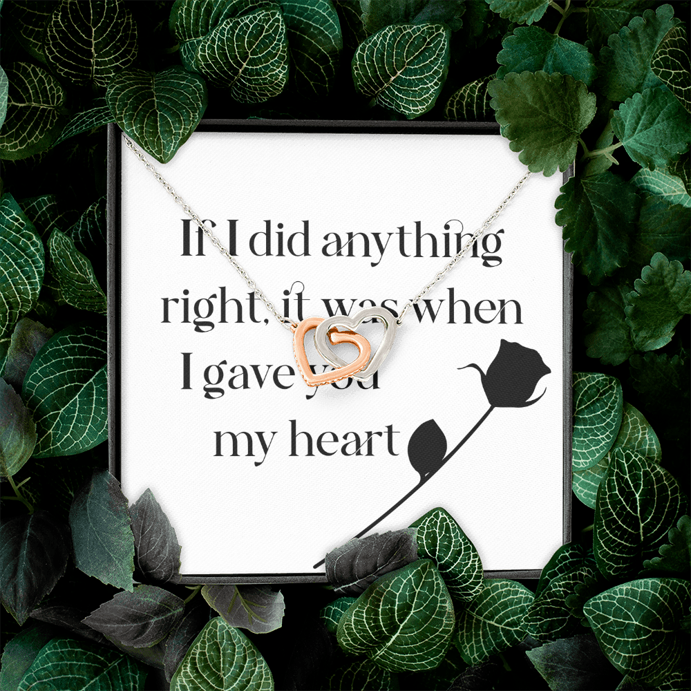 Interlocking Hearts Necklace: I Gave You My Heart
