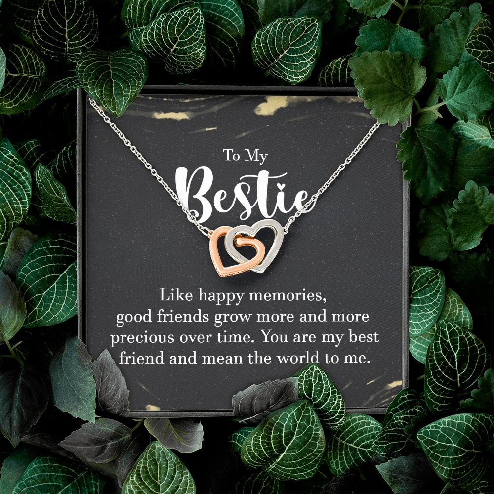 Interlocking Hearts Necklace : To My Bestie Like Happy Memories