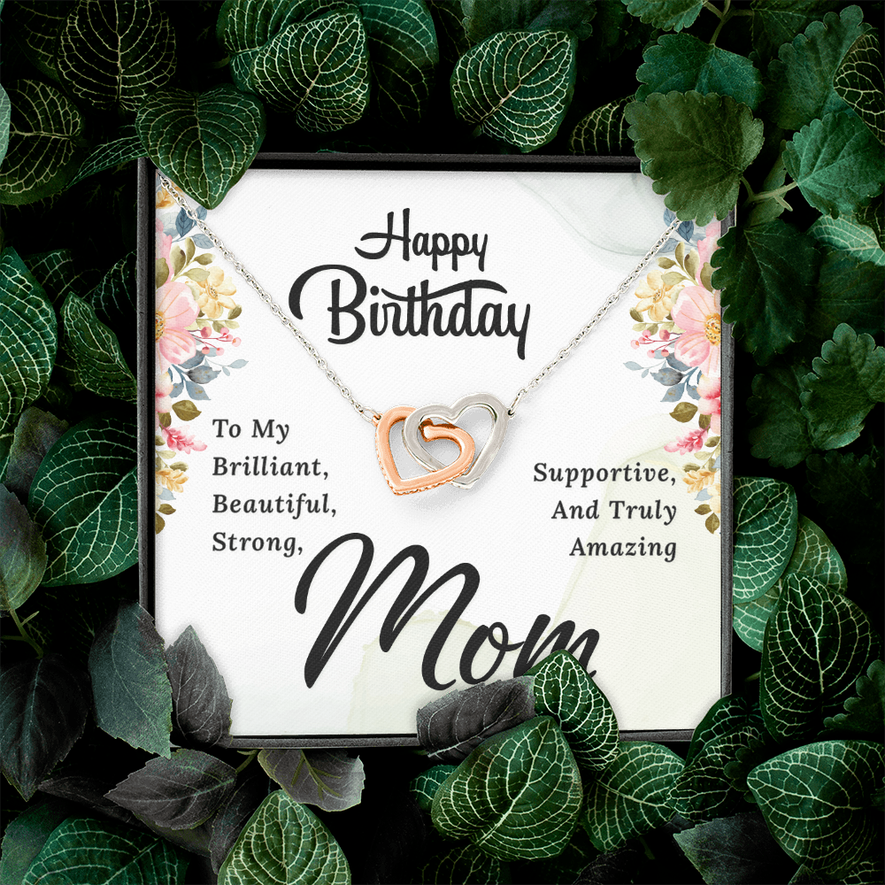 Interlocking Hearts Necklace :Happy Birthday Mom