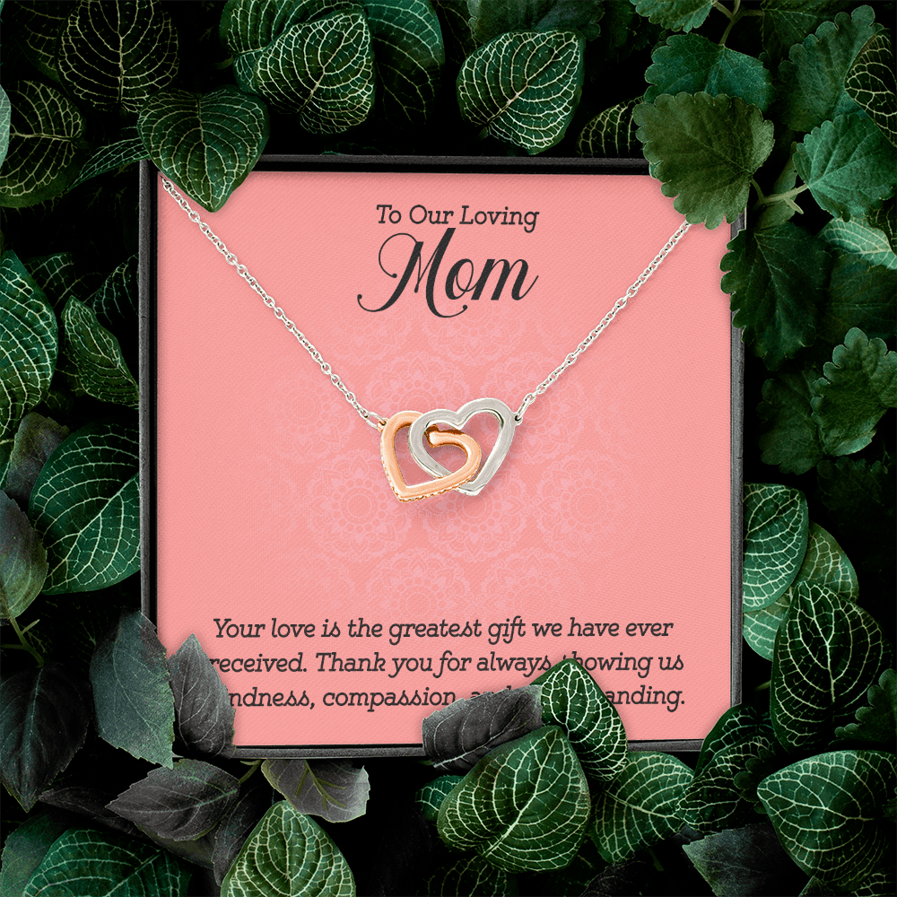 Interlocking Hearts Necklace : To Our Loving Mom