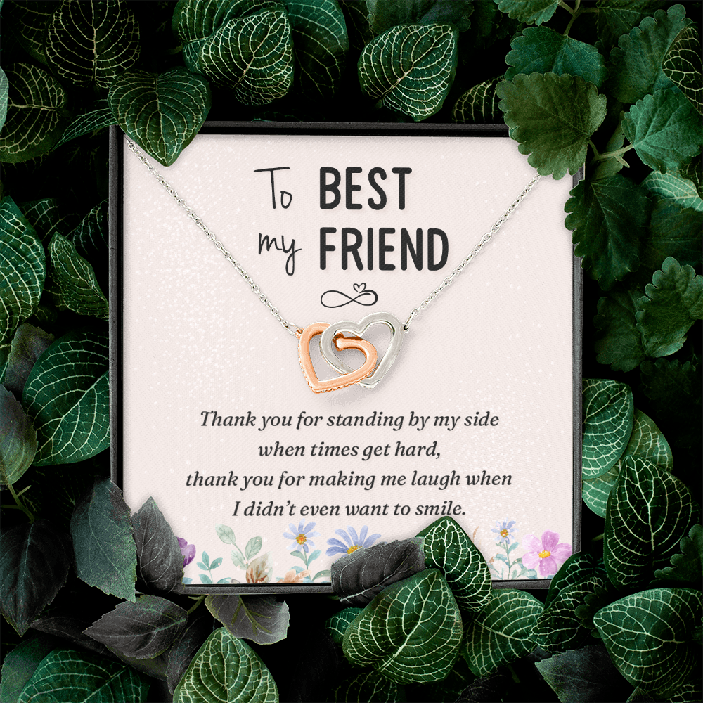 Interlocking Hearts Necklace : To My Best Friend Standing By My Side