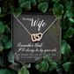 Interlocking Hearts Necklace : To My Wife I'll Always Be By Your Side