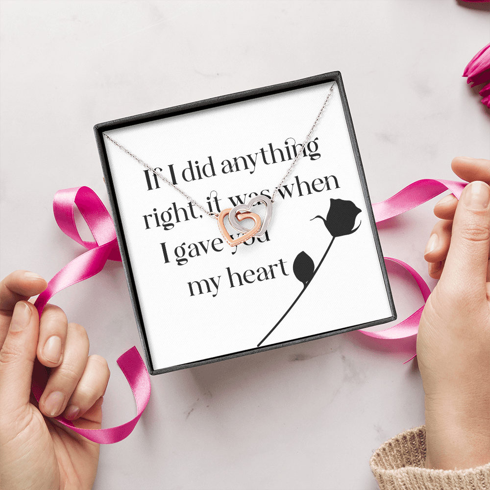 Interlocking Hearts Necklace: I Gave You My Heart