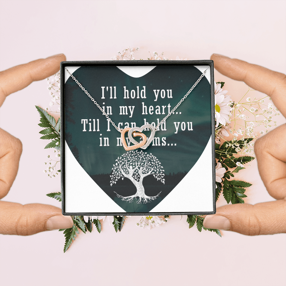 Interlocking Hearts Necklace:I'll Hold You In My Heart