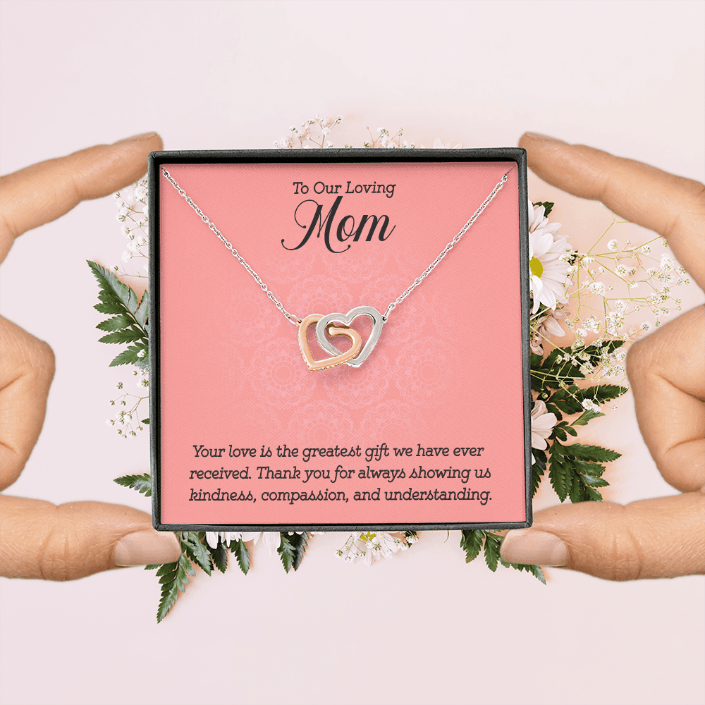 Interlocking Hearts Necklace : To Our Loving Mom