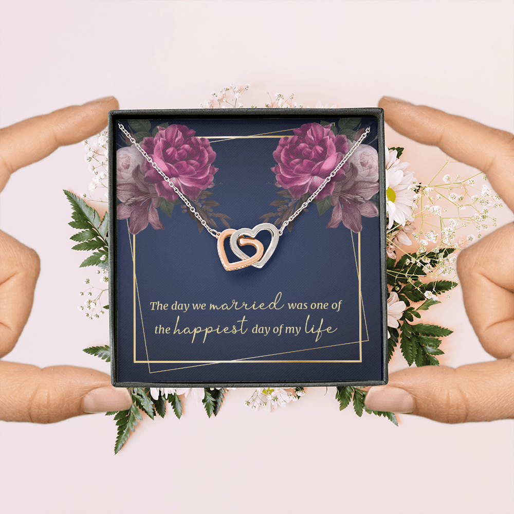Interlocking Hearts Necklace: The Day We Married