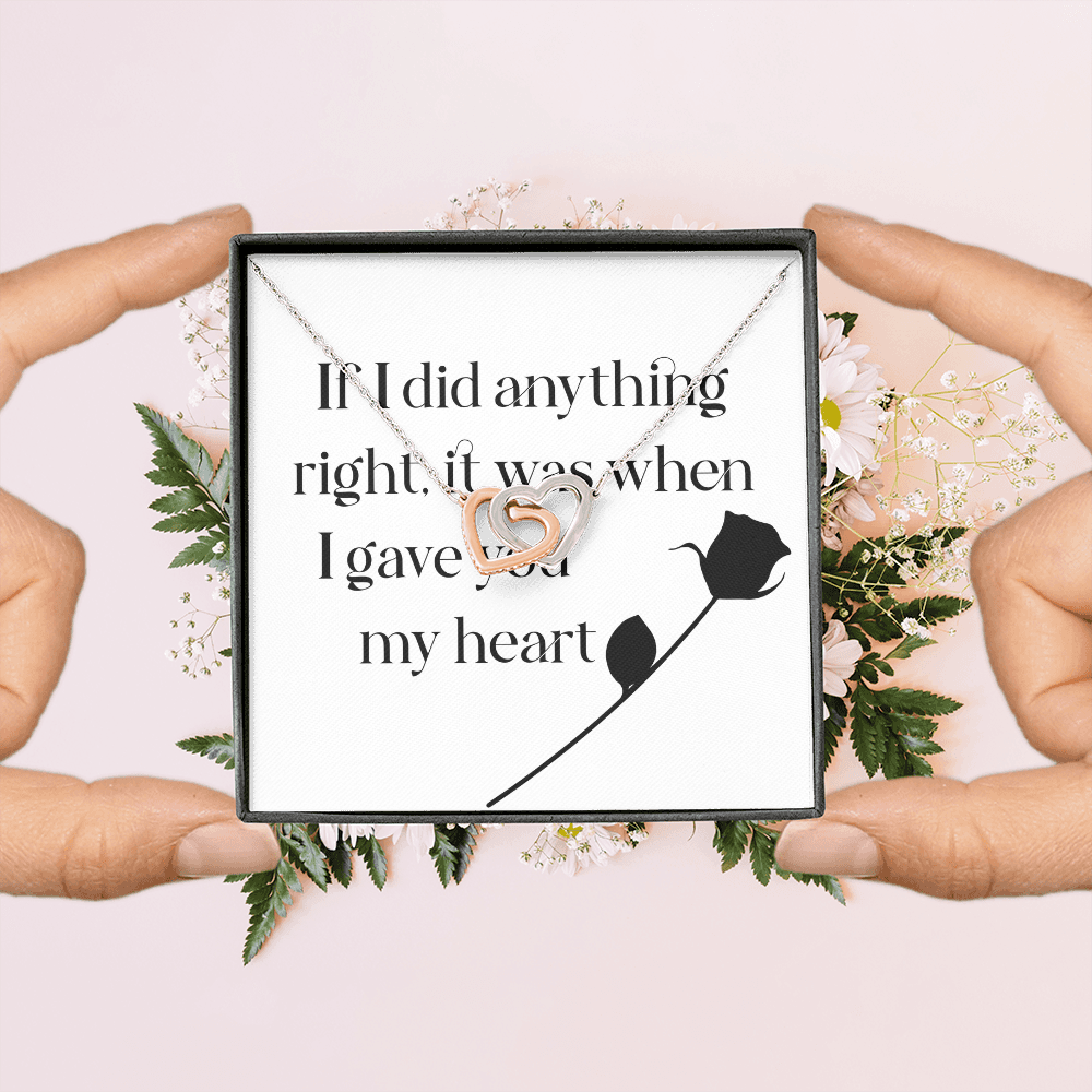 Interlocking Hearts Necklace: I Gave You My Heart