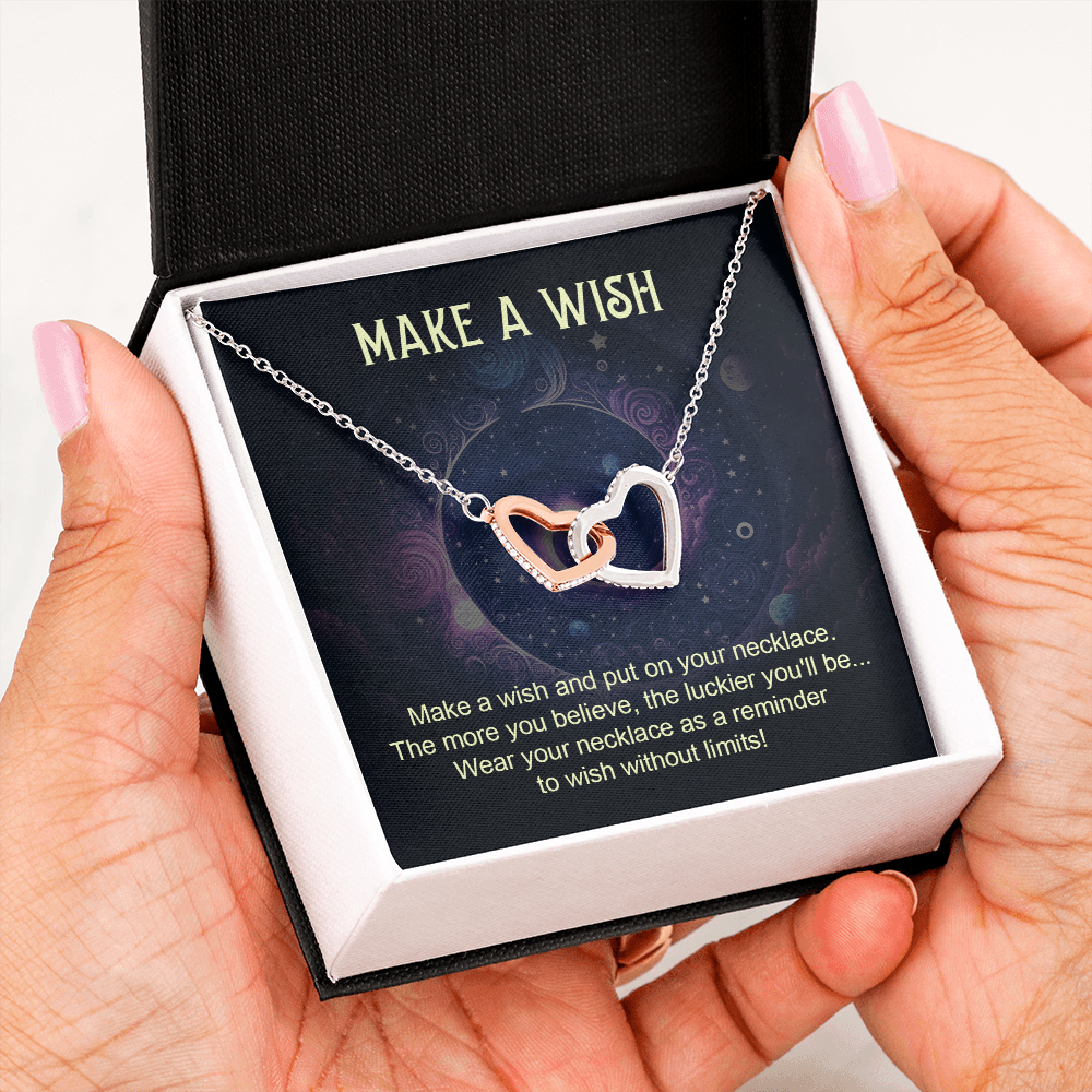 Interlocking Hearts Necklace: Make A Wish