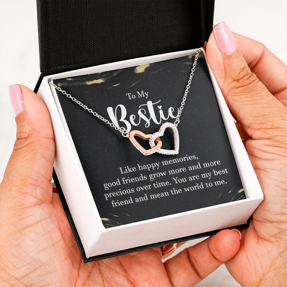 Interlocking Hearts Necklace : To My Bestie Like Happy Memories