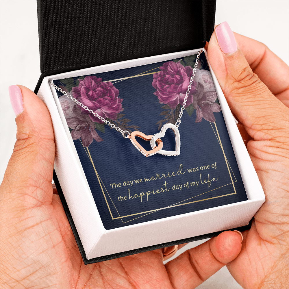 Interlocking Hearts Necklace: The Day We Married