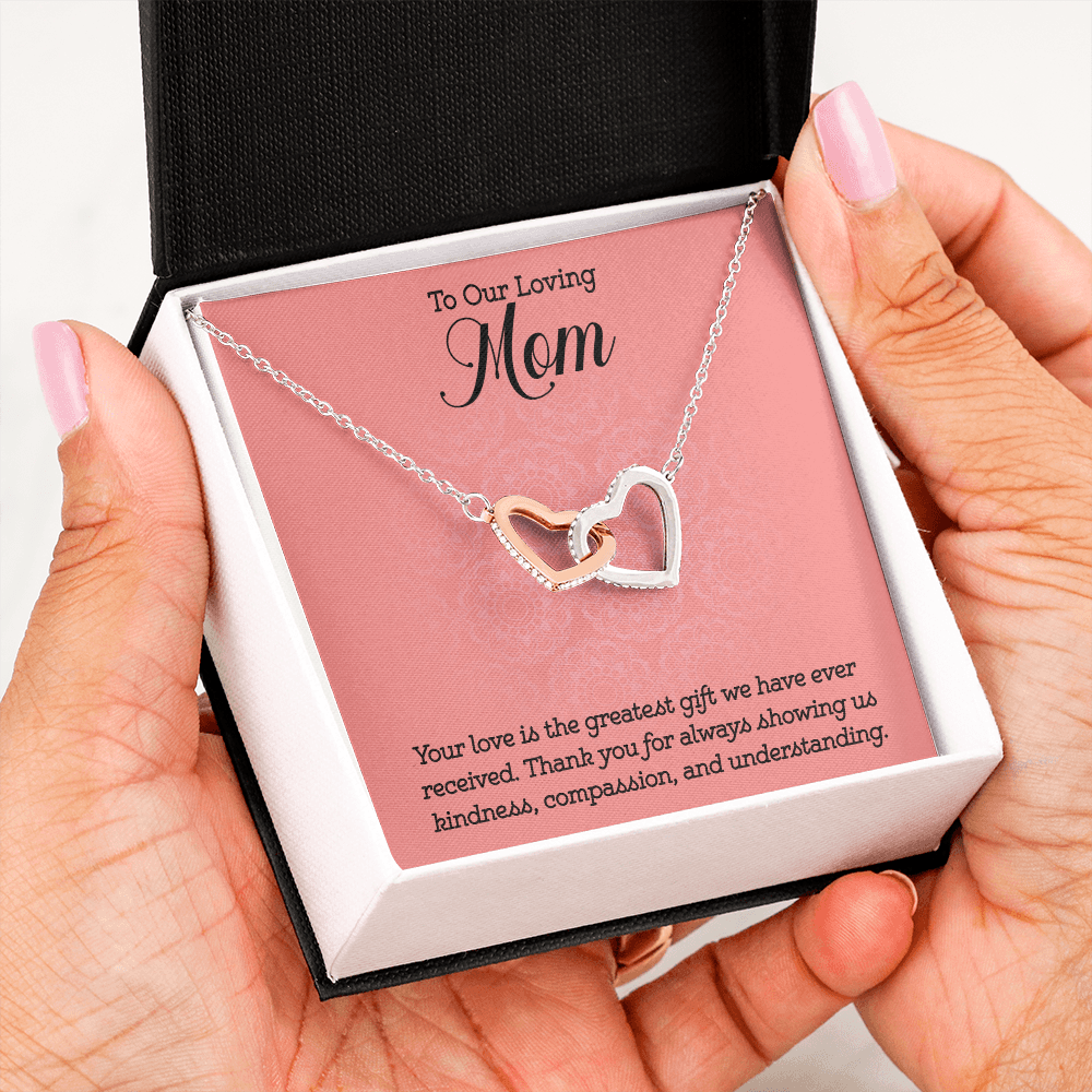 Interlocking Hearts Necklace : To Our Loving Mom