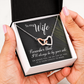 Interlocking Hearts Necklace : To My Wife I'll Always Be By Your Side