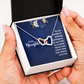 Interlocking Hearts Necklace : To My Daughter You Are Capable