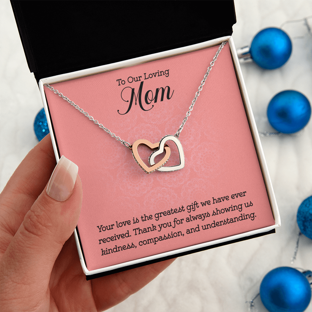 Interlocking Hearts Necklace : To Our Loving Mom