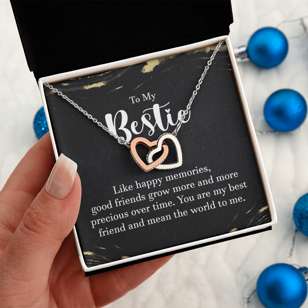 Interlocking Hearts Necklace : To My Bestie Like Happy Memories