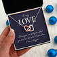 Interlocking Hearts Necklace: To MY Love I Am With You