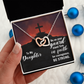 Interlocking Hearts Necklace : To My Daughter Be Strong
