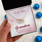 Interlocking Hearts Necklace :I Love You Grandma
