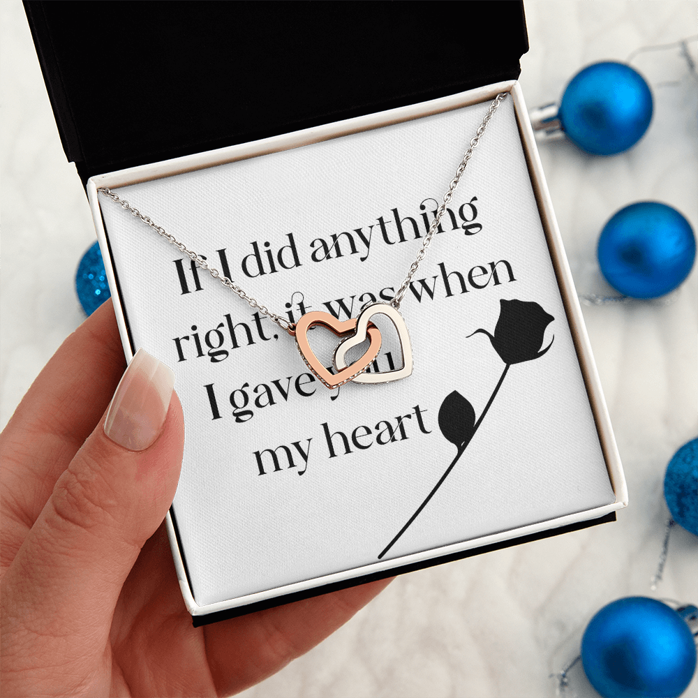 Interlocking Hearts Necklace: I Gave You My Heart