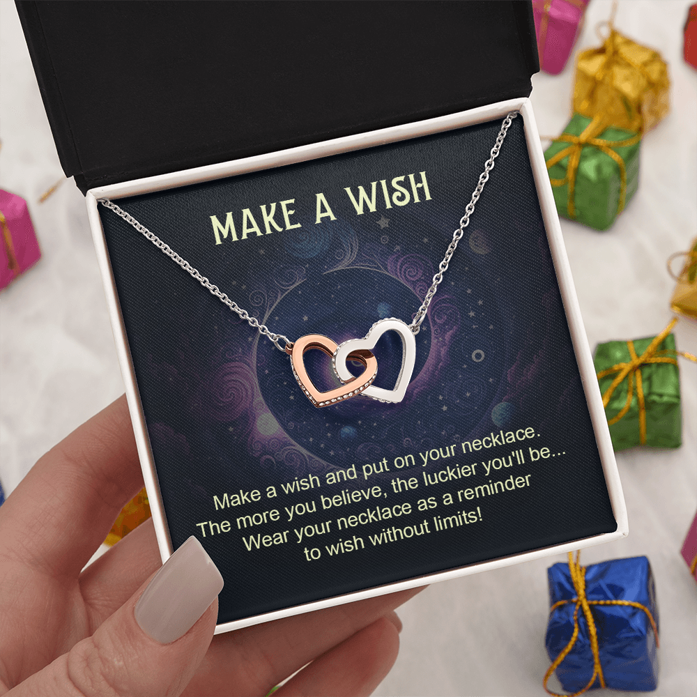 Interlocking Hearts Necklace: Make A Wish