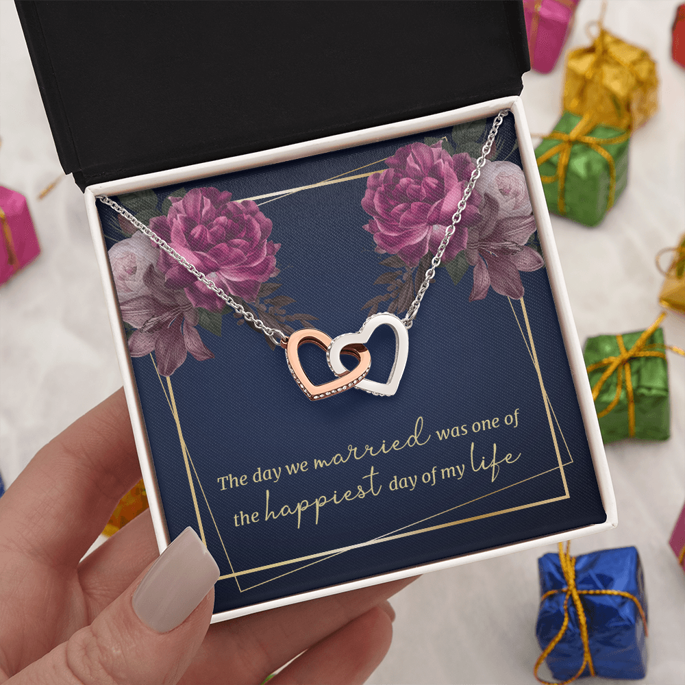 Interlocking Hearts Necklace: The Day We Married