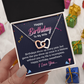 Interlocking Hearts Necklace :Happy Birthday To My Wife I Love You