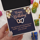 Interlocking Hearts Necklace : Happy Birthday My Special Wish