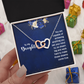 Interlocking Hearts Necklace : To My Daughter You Are Capable
