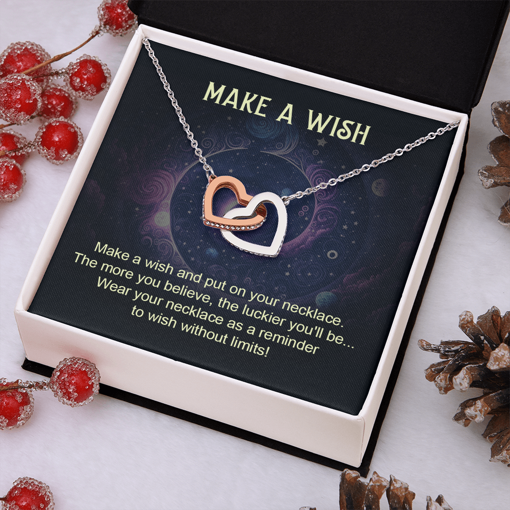 Interlocking Hearts Necklace: Make A Wish
