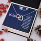 Interlocking Hearts Necklace : To My Daughter You Are Capable