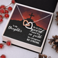 Interlocking Hearts Necklace : To My Daughter Be Strong