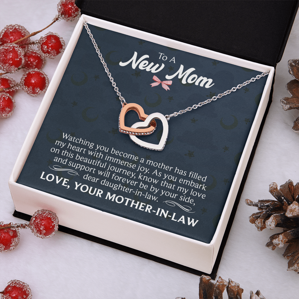 Interlocking Hearts Necklace : To A New Mom Love Your Mother -In- Law
