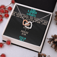 Interlocking Hearts Necklace : The Lord Is My Strength