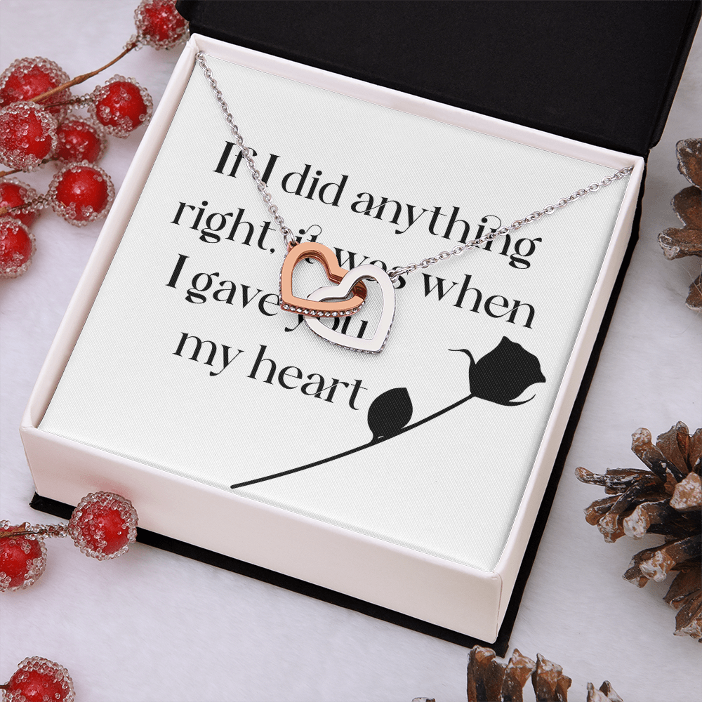 Interlocking Hearts Necklace: I Gave You My Heart