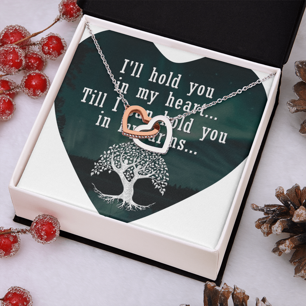 Interlocking Hearts Necklace:I'll Hold You In My Heart