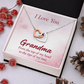 Interlocking Hearts Necklace :I Love You Grandma