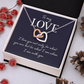 Interlocking Hearts Necklace: To MY Love I Am With You