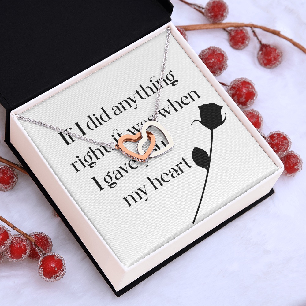 Interlocking Hearts Necklace: I Gave You My Heart