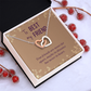 Interlocking Hearts Necklace :To Best My Friend