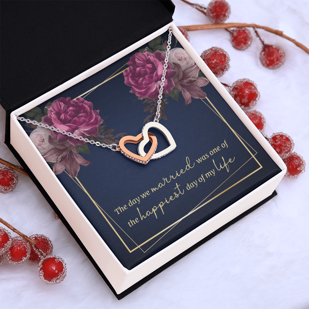 Interlocking Hearts Necklace: The Day We Married