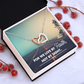 Interlocking Hearts Necklace :For We Live By Faith Not By Sight