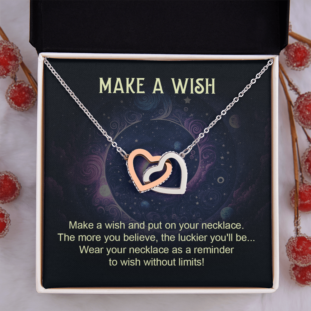 Interlocking Hearts Necklace: Make A Wish