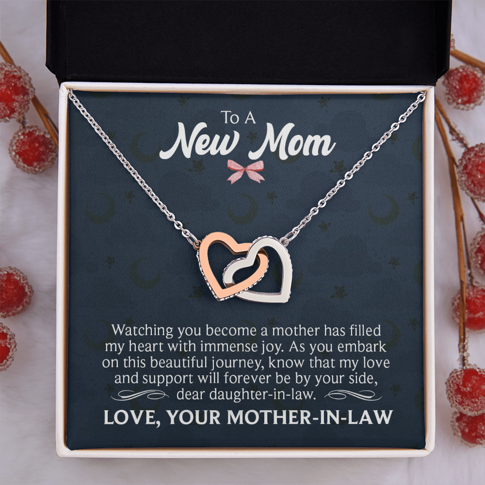 Interlocking Hearts Necklace : To A New Mom Love Your Mother -In- Law