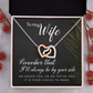Interlocking Hearts Necklace : To My Wife I'll Always Be By Your Side