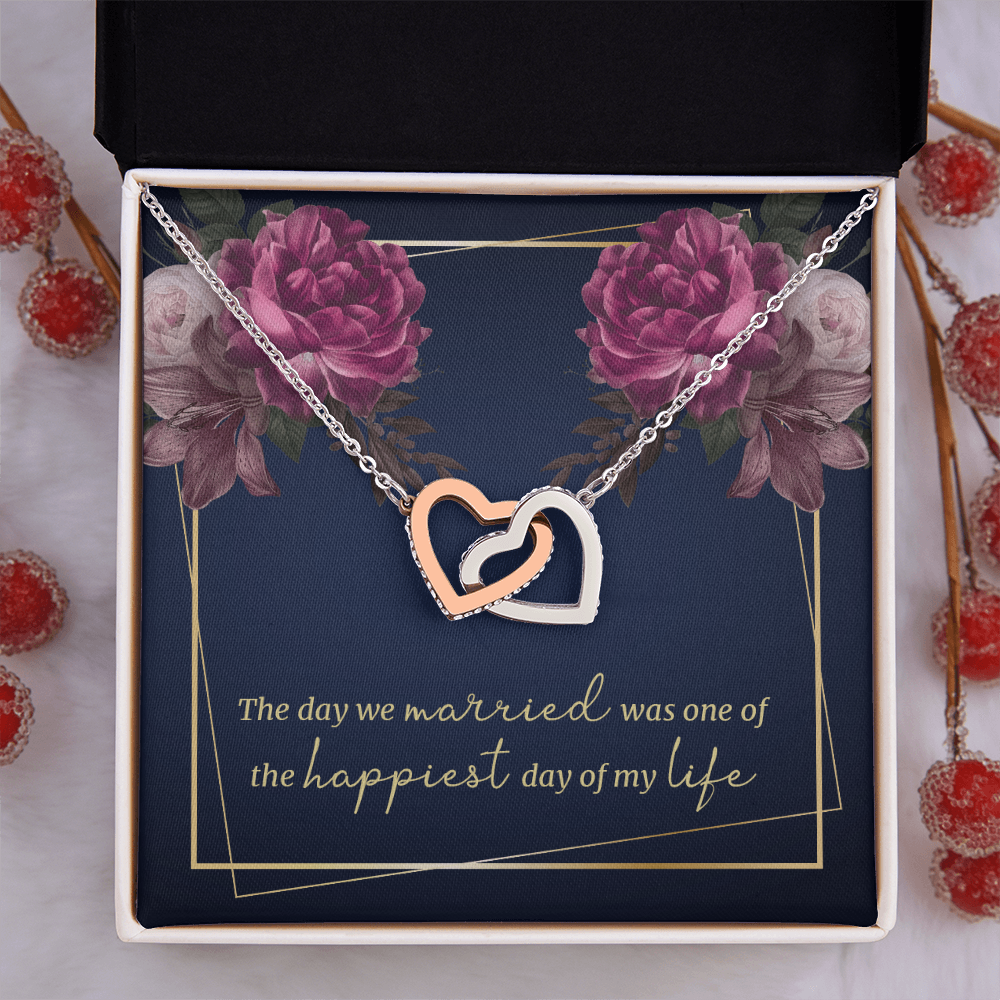 Interlocking Hearts Necklace: The Day We Married